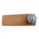2 Pieces Grey Crackle Melon Ceramic Wooden Door Stopper